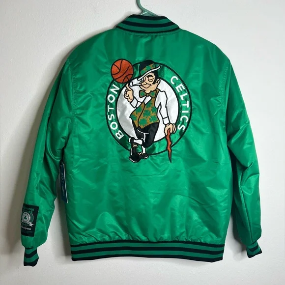 Authentic Ultra GAME NBA Boston Celtics-Embroidered Satin Varsity Jacket Size M - Picture 2 of 10